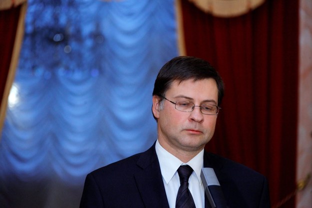 Premier Łotwy Valdis Dombrovskis rezygnuje ze stanowiska /TOMS KALNINS  /PAP/EPA