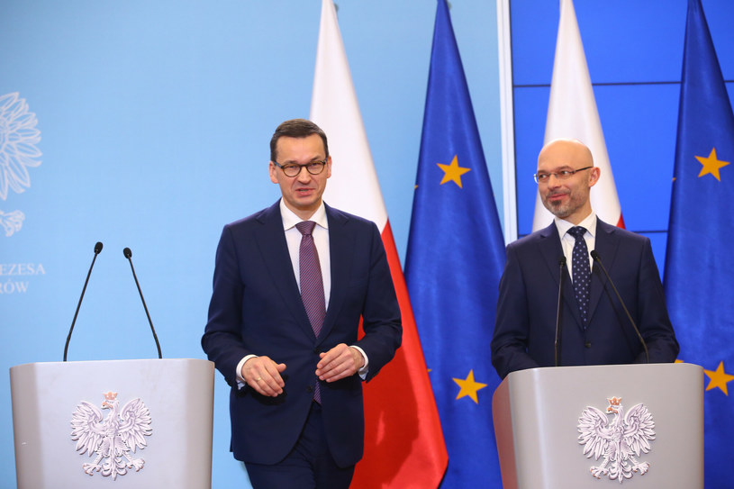 Premier Mateusz Morawiecki i minister Michał Kurtyka /Tomasz Jastrzebowski/ /Reporter