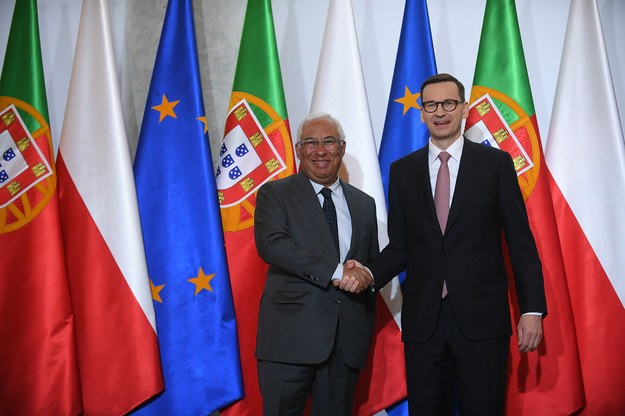 Premier Mateusz Morawiecki i premier Portugalii Antonio Costa / 	Marcin Obara  /PAP