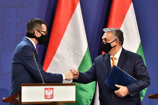 Premier Mateusz Morawiecki i premier Węgier Viktor Orban /Andrzej Lange /PAP