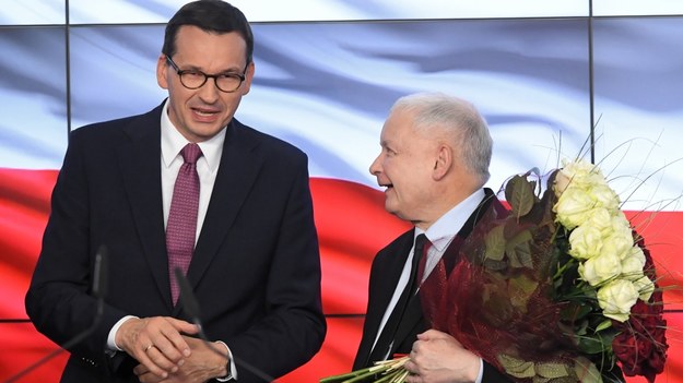 Premier Mateusz Morawiecki i prezes PiS Jarosław Kaczyński / 	Radek Pietruszka   /PAP