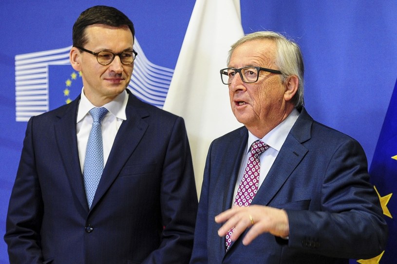 Premier Mateusz Morawiecki i szef KE Jean-Claude Juncker /JOHN THYS / /AFP