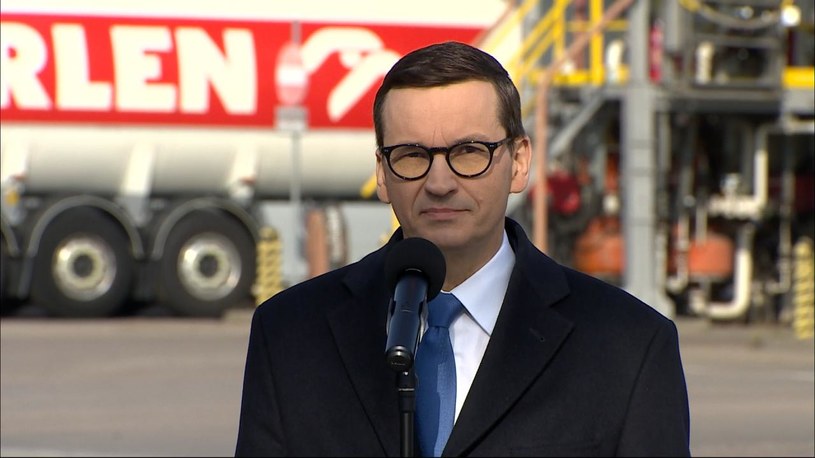 Premier Mateusz Morawiecki mówił o cenach paliw po wyborach /Polsat News