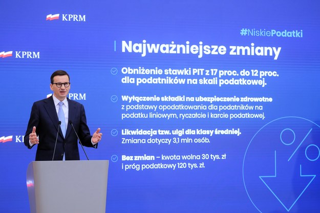 Premier Mateusz Morawiecki na czwartkowej konferencji / 	Paweł Supernak   /PAP