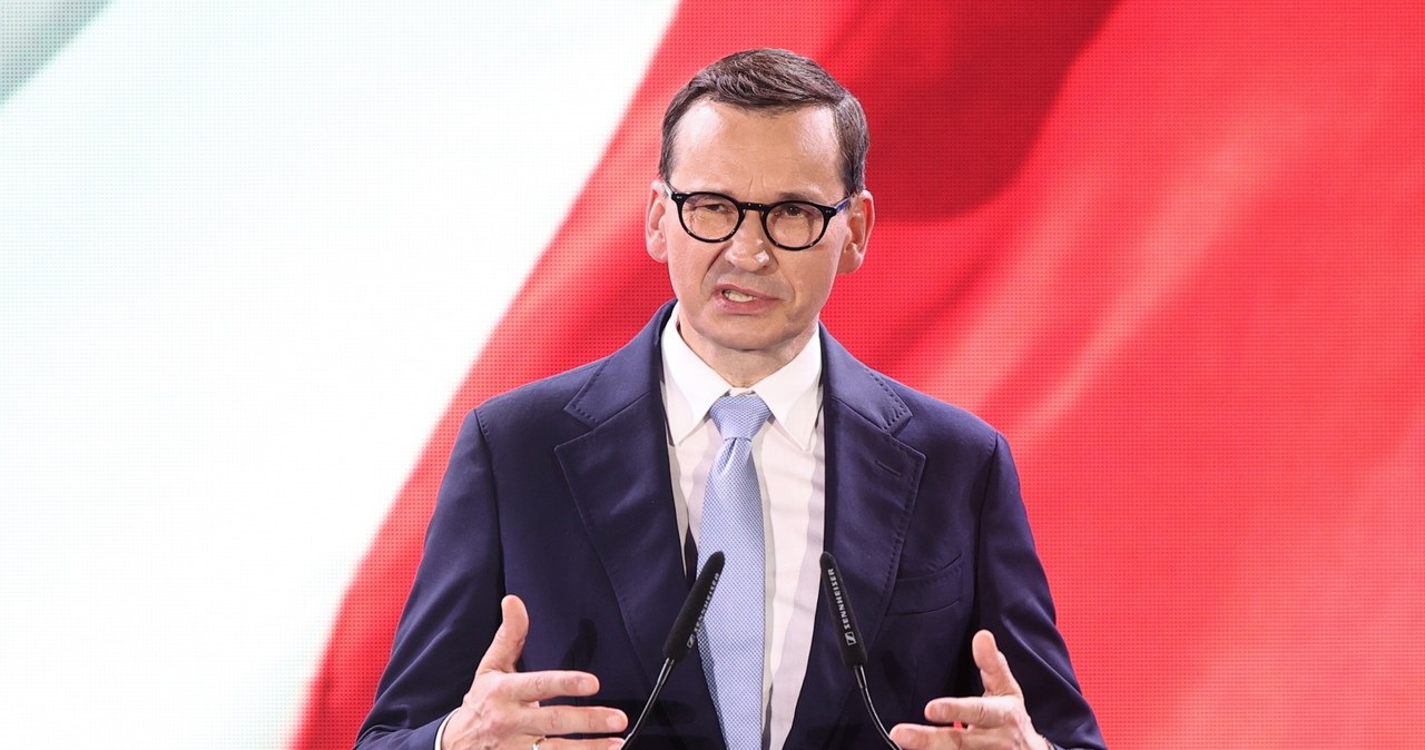 Premier Mateusz Morawiecki na konwencji PiS w Końskich /Łukasz Gagulski /PAP