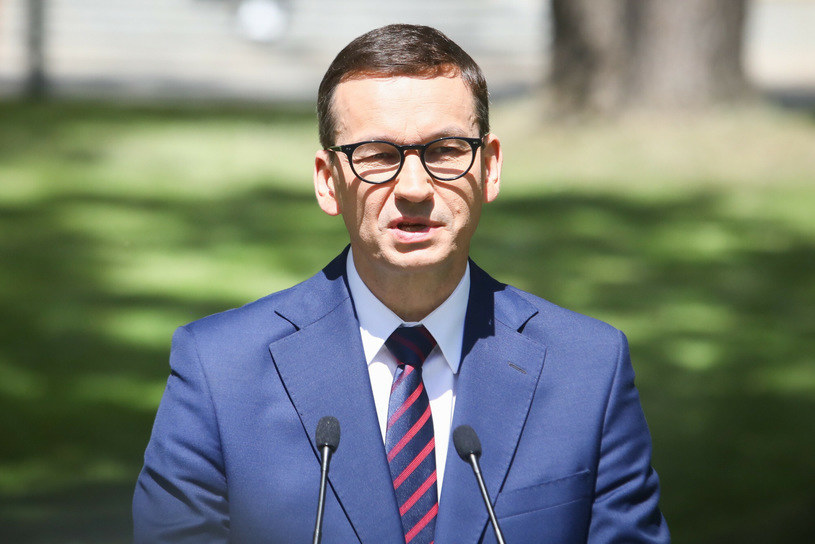 Premier Mateusz Morawiecki o pomocy dla rolnictwa /Tomasz Jastrzebowski/ /Reporter