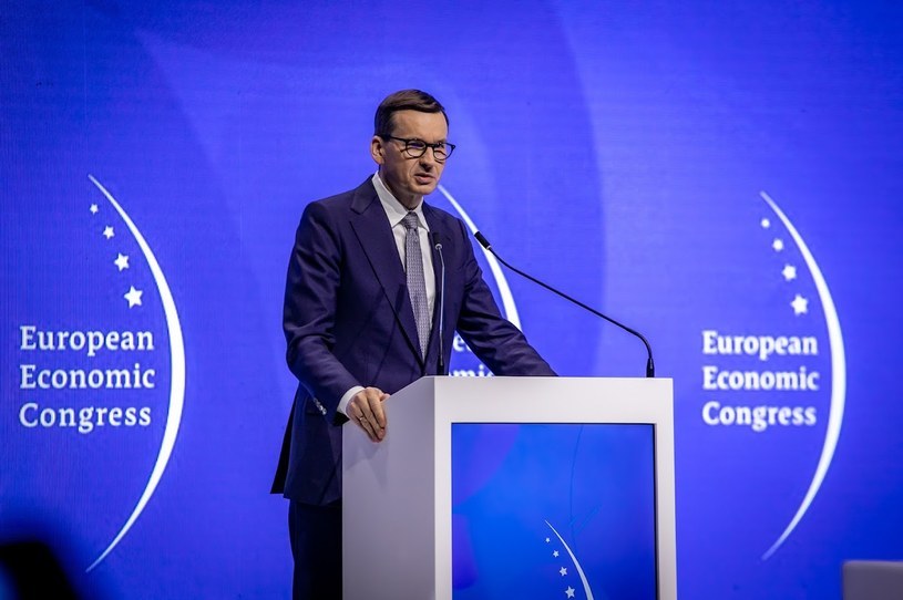 Premier Mateusz Morawiecki podczas Europejskiego Kongresu Gospodarczego w Katowicach /Ireneusz Rek /INTERIA.PL