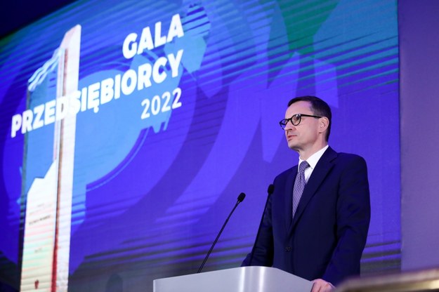 Premier Mateusz Morawiecki podczas gali rozdania nagród Polonica Progressio /Tomasz Gzell /PAP