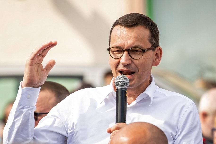 Premier Mateusz Morawiecki podczas spotkania z mieszkańcami Świecia w Kujawsko-Pomorskiem / 	Tytus Żmijewski    /PAP