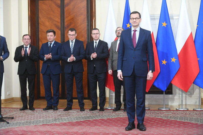 Premier Mateusz Morawiecki podczas uroczystości /Jacek Dominski/REPORTER /Reporter