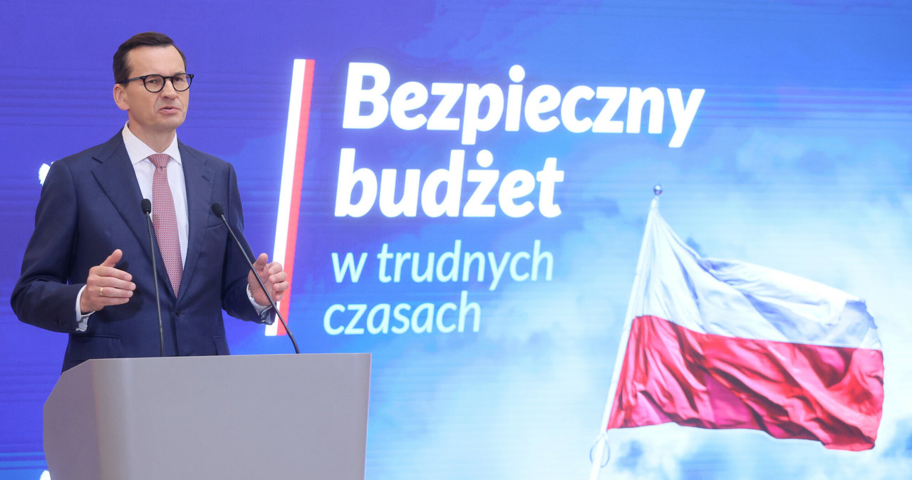Premier Mateusz Morawiecki poinformował, że rząd przyjął projekt budżetu na 2024 rok /Wojciech Olkuśnik /East News