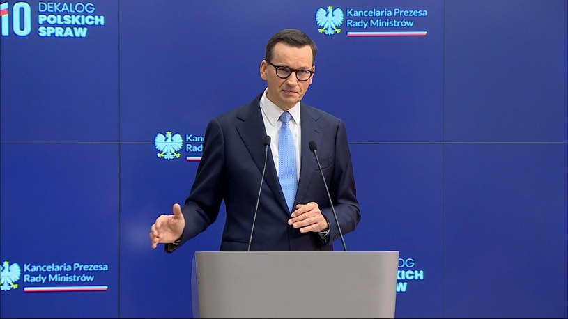 Premier Mateusz Morawiecki przedstawił "dekalog polskich spraw", a w nim propozycję zmiany podejścia do kwoty wolnej od podatku /Polsat News
