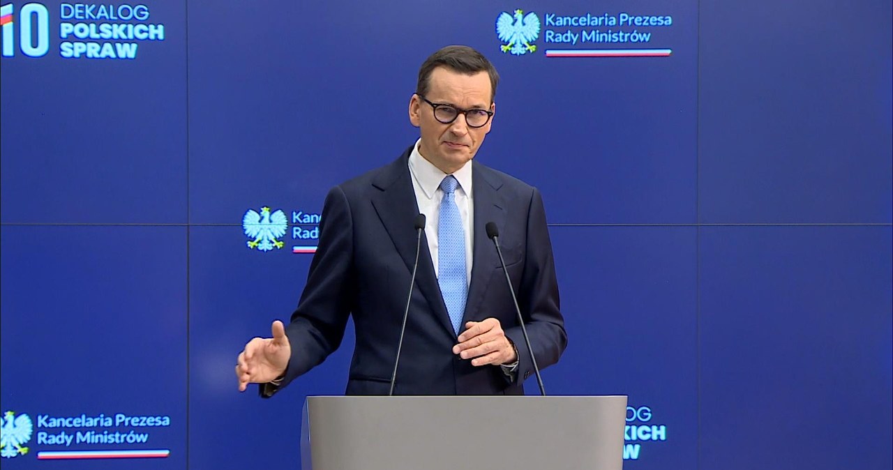 Premier Mateusz Morawiecki przedstawił "dekalog polskich spraw", a w nim propozycję zmiany podejścia do kwoty wolnej od podatku /Polsat News