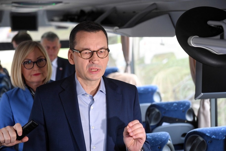 Premier Mateusz Morawiecki  rzecznik rządu Joanna Kopcińska / 	Radek Pietruszka   /PAP