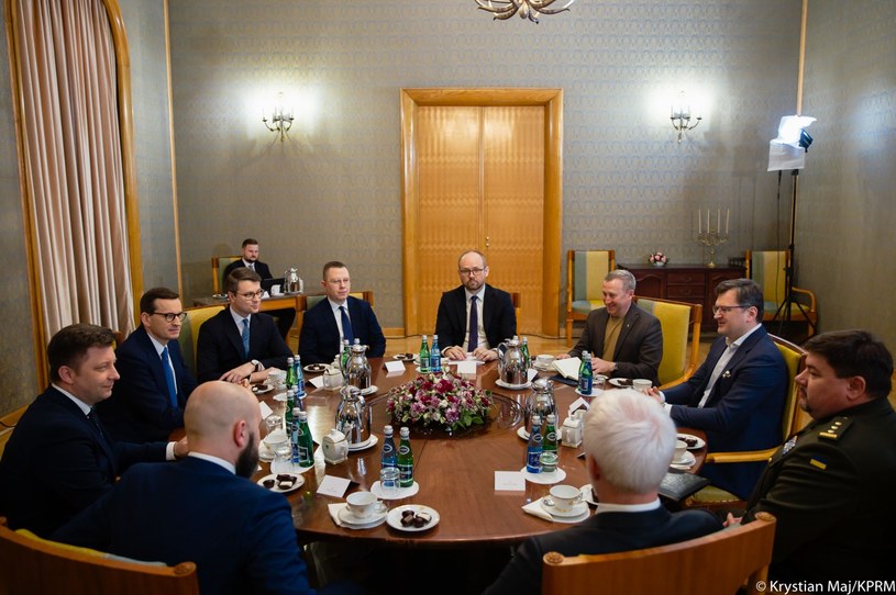 Premier Mateusz Morawiecki spotkał się z Dmytro Kułebą /KPRM/Krystian Maj /Twitter