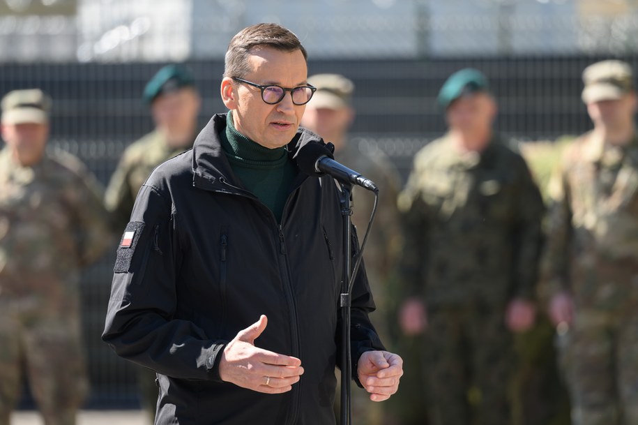 Premier Mateusz Morawiecki w Camp Kościuszko /	Jakub Kaczmarczyk   /PAP