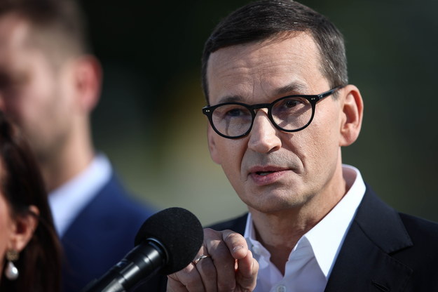 Premier Mateusz Morawiecki w Januszkowicach /	Łukasz Gągulski /PAP