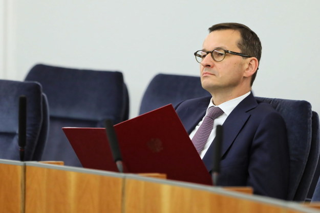 Premier Mateusz Morawiecki w Senacie /Paweł Supernak /PAP