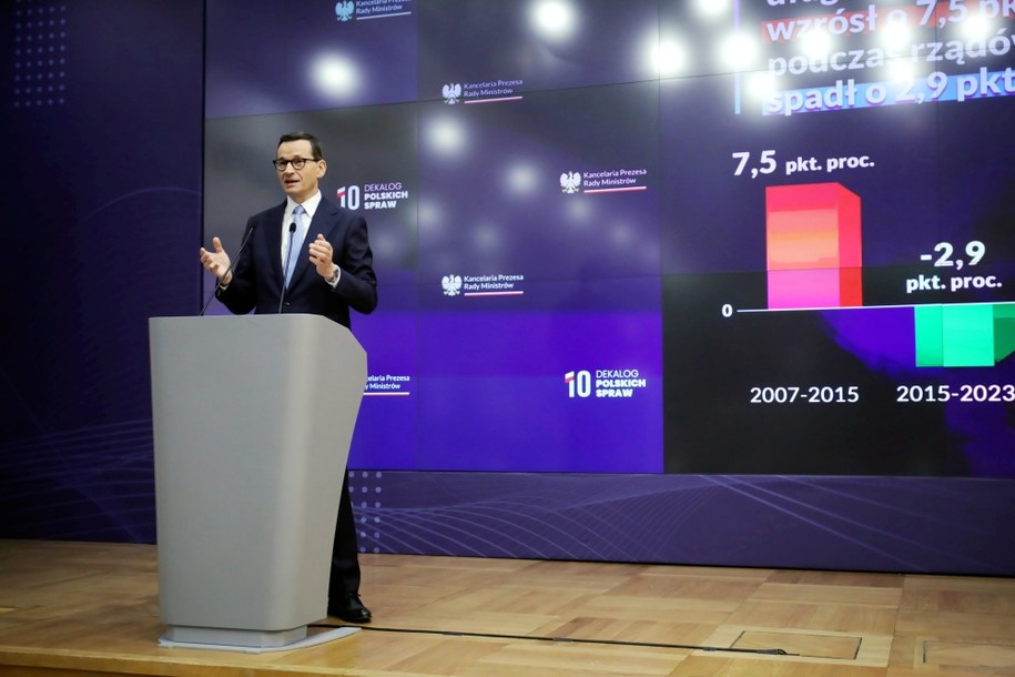 Premier Mateusz Morawiecki w siedzibie Giełdy Papierów Wartościowych /Albert Zawada /PAP