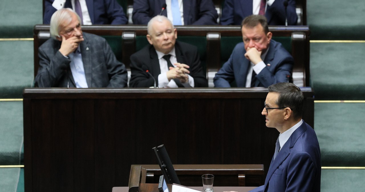 Premier Mateusz Morawiecki wygłasza expose w Sejmie /Paweł Supernak /PAP