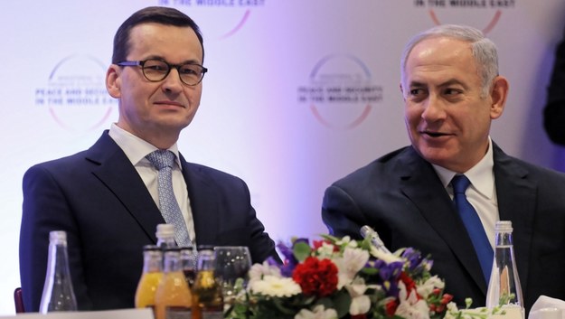 Premier Mateusz Morawiecki z premierem Izraela Benjaminem Netanjahu /Paweł Supernak /PAP