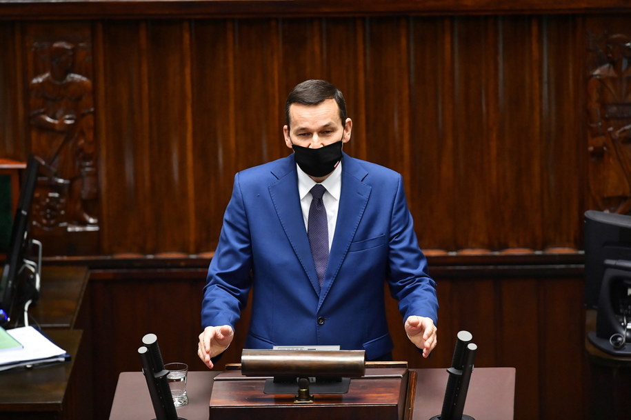 Premier Mateusz Morawiecki / 	Radek Pietruszka   /PAP