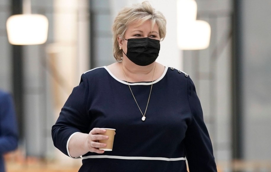Premier Norwegii Erna Solberg /STIAN LYSBERG SOLUM / NTB /PAP/EPA
