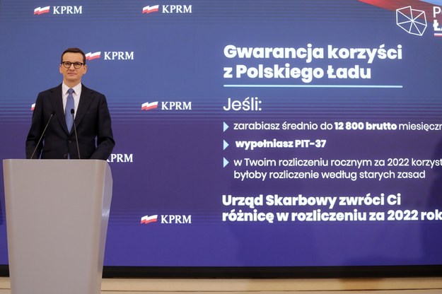 Premier prezntuje założenia Polskiego Ładu /Albert Zawada /PAP