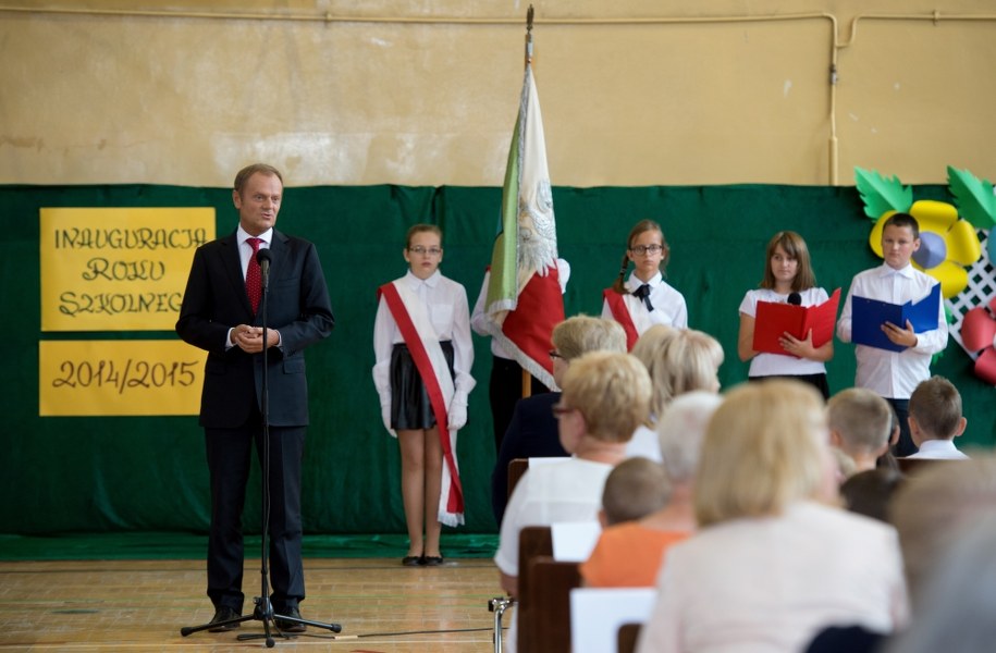 Premier razem z uczniami zaczyna rok szkolny /Grzegorz Michałowski /PAP