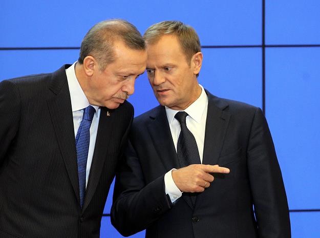 Premier RP Donald Tusk (P) i premier Turcji Recep Tayyip Erdogan /PAP