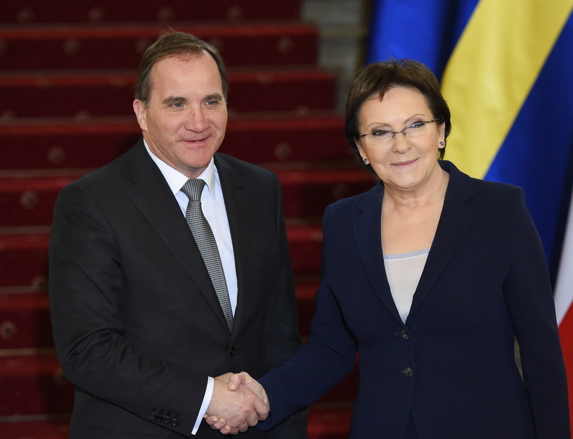 Premier RP Ewa Kopacz  i premier Szwecji Stefan Loefven /Radek Pietruszka /PAP