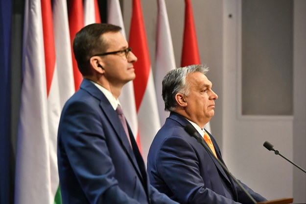 Premier RP Mateusz Morawiecki i premier Węgier Viktor Orban /Andrzej Lange /PAP