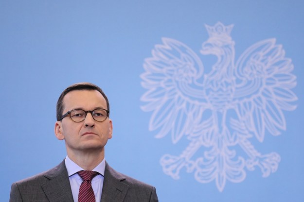 Premier RP Mateusz Morawiecki podczas konferencji prasowej w KPRM w Warszawie /Paweł Supernak /PAP