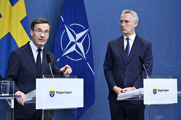 Premier Szwecji Ulf Kristersson i sekretarz generalny NATO Jens Stoltenberg /JONAS EKSTROMER /PAP/EPA