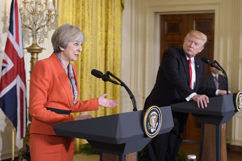 Premier Theresa May i prezydent Donald Trump /MANDEL NGAN /AFP