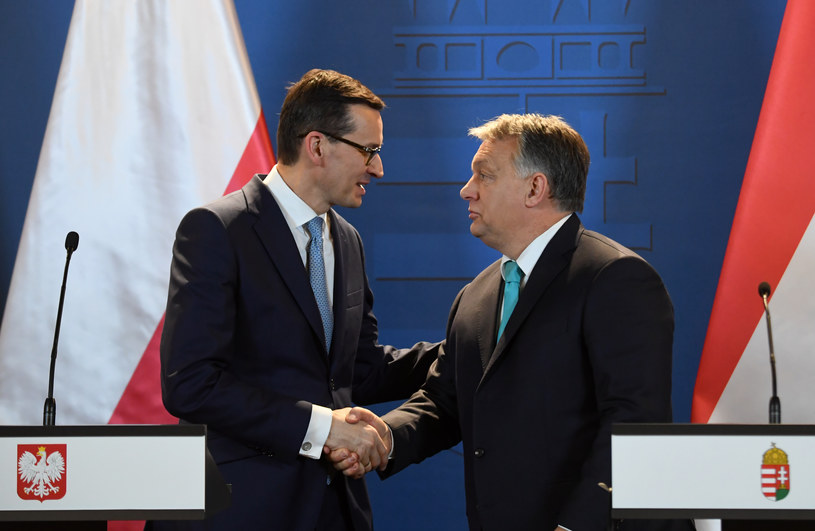 Premier Węgier Viktor Orban i premier Polski Mateusz Morawiecki /Attila Kisbenedek /AFP