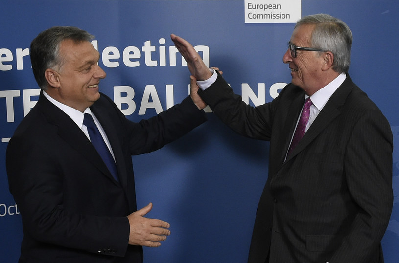 Premier Węgier Viktor Orban i szef KE Jean-Claude Juncker /AFP
