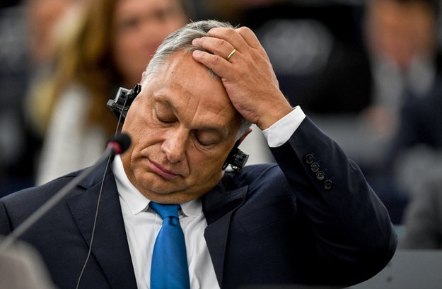 Premier Węgier Viktor Orban w Parlamencie Europejskim /Patrick Seeger  /PAP/EPA