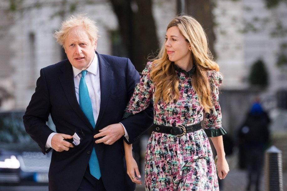 Premier Wielkiej Brytanii Boris Johnson i Carrie Symonds /VICKIE FLORES /PAP/EPA