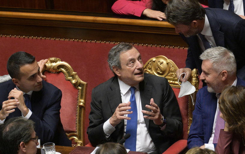 Premier Włoch Mario Draghi podczas głosowania /CLAUDIO PERI /PAP/EPA