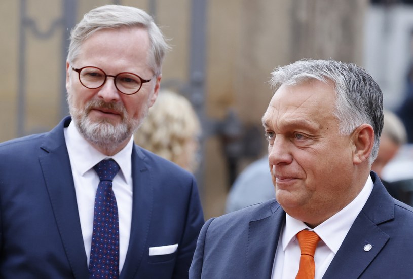 Premierzy Czech Petr Fiala oraz Węgier Viktor Orban /LUDOVIC MARIN /AFP