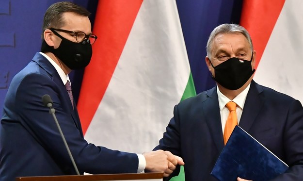 Premierzy Polski i Węgier: Mateusz Morawiecki i Viktor Orban /Andrzej Lange /PAP