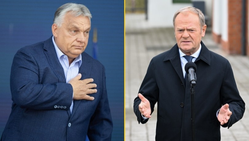 Premierzy Węgier i Polski - Viktor Orban i Donald Tusk (kolaż zdjęć) /Lafargue Raphael/ABACA, Andrzej Jackowski /PAP/Abaca