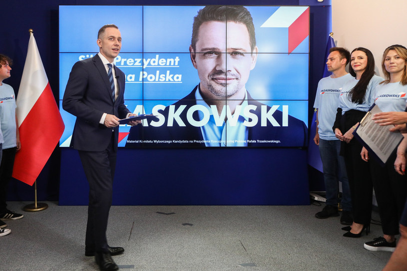 Prezentacja hasła wyborczego Rafała Trzaskowskiego /Tomasz Jastrzebowski/REPORTER /Reporter