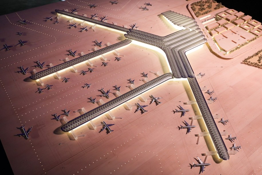 Prezentacja koncepcji architektonicznej terminala lotniska CPK i dworca kolejowego /Paweł Supernak /PAP