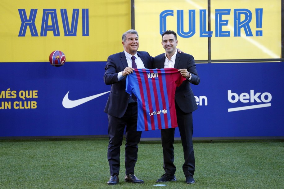 Prezentacja Xaviego jako nowego trenera Barcelony /ALEJANDRO GARCIA  /PAP/EPA