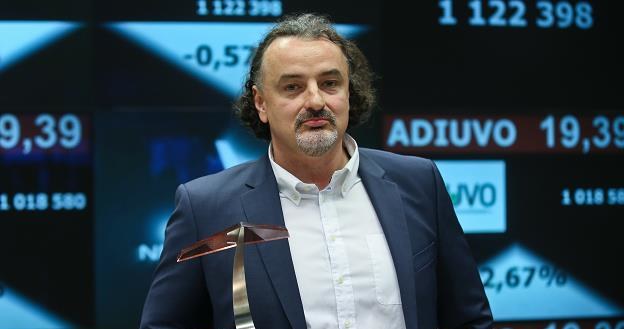 Prezes Adiuvo Investment Marek Orłowski w czasie debiutu an NewConnect /PAP
