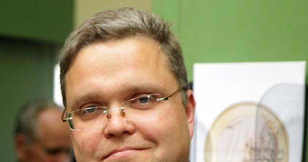 Prezes banku centralnego Litwy Vitas Vasiliauskas /AFP
