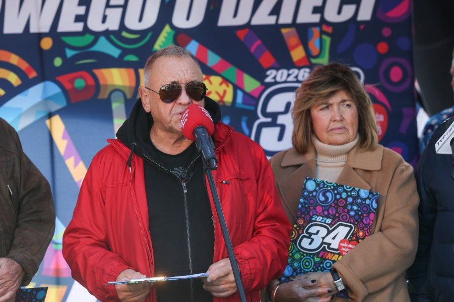 Prezes Fundacji Wielkiej Orkiestry Świątecznej Pomocy Jerzy Owsiak oraz członek zarządu WOŚP Lidia Niedźwiedzka-Owsiak /Marian Zubrzycki /PAP