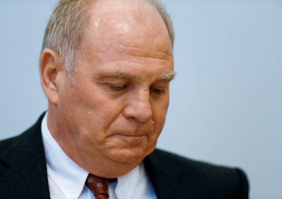 Prezes klubu piłkarskiego Bayern Monachium Uli Hoeness /MICHAEL DALDER /PAP/EPA